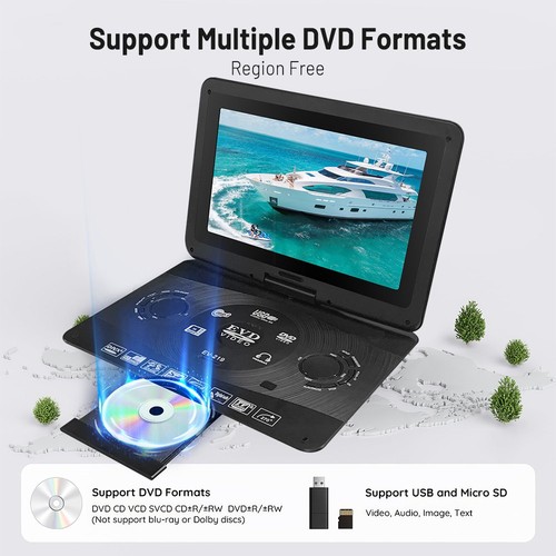 Portable dvd player hd - 13.3",